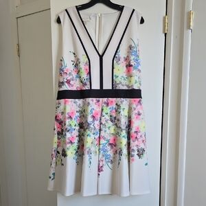 Ted Baker White Floral Mini Dress. NWT